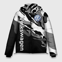 Куртка зимняя мужская Фольцваген - белый камуфляж, цвет: 3D-черный