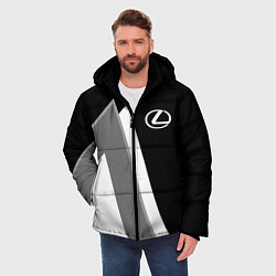 Куртка зимняя мужская Лексус - спортивный серый, цвет: 3D-черный — фото 2