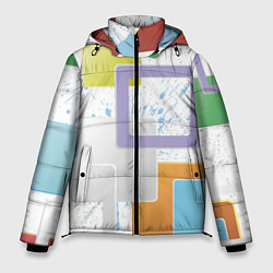 Мужская зимняя куртка Абстрактный фон красочные квадраты гранж