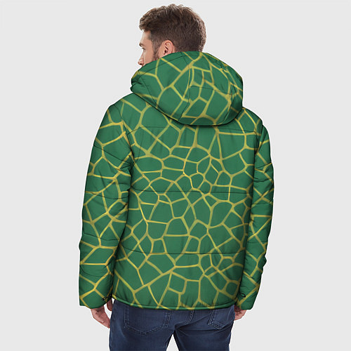 Мужская зимняя куртка Зелёная текстура - нейросеть / 3D-Светло-серый – фото 4
