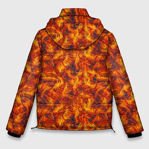 Мужская зимняя куртка Огненный узор / 3D-Светло-серый – фото 2
