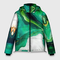Куртка зимняя мужская Жидкий изумруд в стиле арт, цвет: 3D-светло-серый