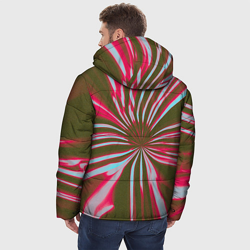 Мужская зимняя куртка Антисоциальность / 3D-Красный – фото 4