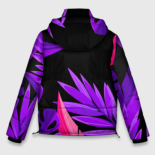 Мужская зимняя куртка Floral composition - neon / 3D-Светло-серый – фото 2