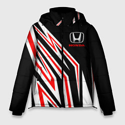 Куртка зимняя мужская Хонда - белый и красный, цвет: 3D-черный