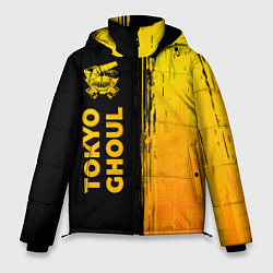 Мужская зимняя куртка Tokyo Ghoul - gold gradient: по-вертикали