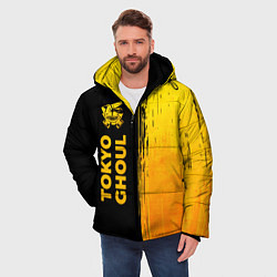 Куртка зимняя мужская Tokyo Ghoul - gold gradient: по-вертикали, цвет: 3D-черный — фото 2