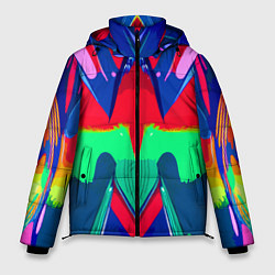 Куртка зимняя мужская Abstract mirror composition, цвет: 3D-красный