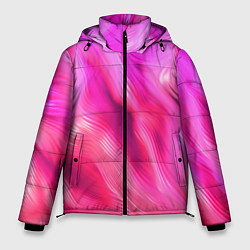 Куртка зимняя мужская Pink abstract texture, цвет: 3D-черный