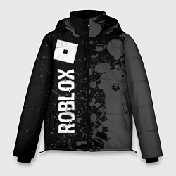 Куртка зимняя мужская Roblox glitch на темном фоне: по-вертикали, цвет: 3D-черный
