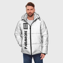 Куртка зимняя мужская Paramore glitch на светлом фоне: по-вертикали, цвет: 3D-черный — фото 2