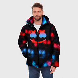 Куртка зимняя мужская Marshmello skibidi dob dob, цвет: 3D-черный — фото 2