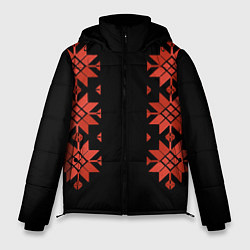 Куртка зимняя мужская Удмуртский - вертикаль black 2, цвет: 3D-красный
