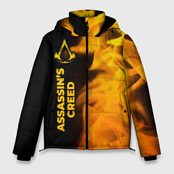 Мужская зимняя куртка Assassins Creed - gold gradient: по-вертикали