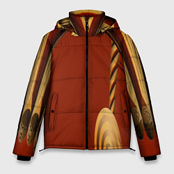 Куртка зимняя мужская Древесные изгибы, цвет: 3D-черный