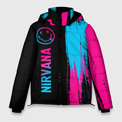 Куртка зимняя мужская Nirvana - neon gradient: по-вертикали, цвет: 3D-черный