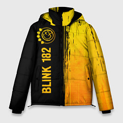 Мужская зимняя куртка Blink 182 - gold gradient: по-вертикали