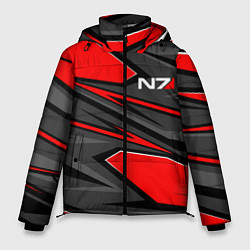 Куртка зимняя мужская Mass Effect - черно-белый, цвет: 3D-черный