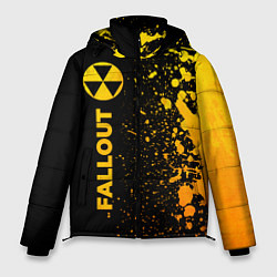 Мужская зимняя куртка Fallout - gold gradient: по-вертикали