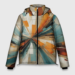 Куртка зимняя мужская Цветная абстракция - нейросеть, цвет: 3D-черный