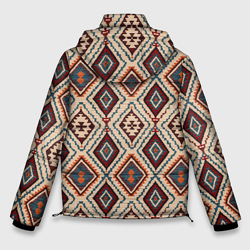 Мужская зимняя куртка Ковёр этнические узоры / 3D-Светло-серый – фото 2