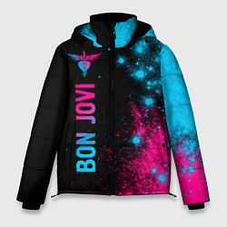 Мужская зимняя куртка Bon Jovi - neon gradient: по-вертикали