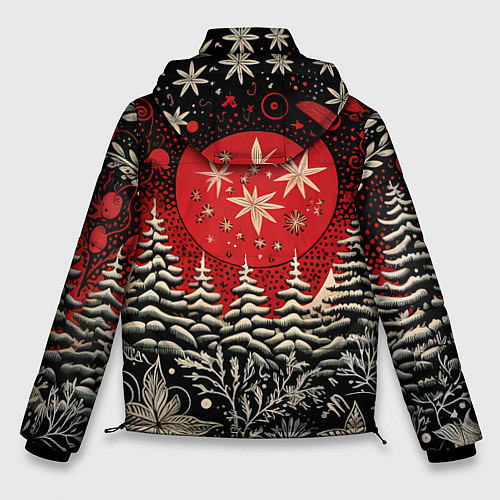 Мужская зимняя куртка Новогодний лес / 3D-Светло-серый – фото 2