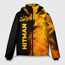 Мужская зимняя куртка Hitman - gold gradient по-вертикали