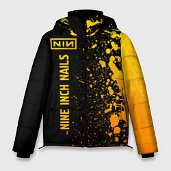 Мужская зимняя куртка Nine Inch Nails - gold gradient по-вертикали