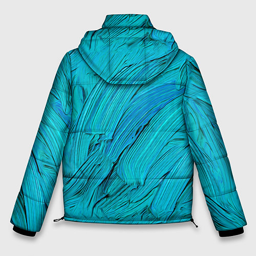 Мужская зимняя куртка Голубая масляная краска / 3D-Светло-серый – фото 2