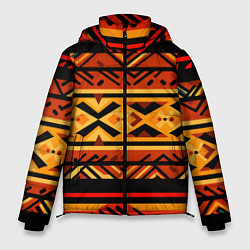 Куртка зимняя мужская Узор в этническом стиле масаев, цвет: 3D-черный