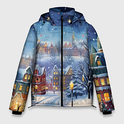 Куртка зимняя мужская New year city, цвет: 3D-светло-серый