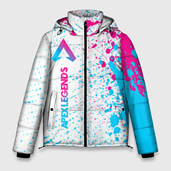 Мужская зимняя куртка Apex Legends neon gradient style по-вертикали