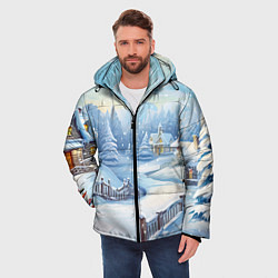 Куртка зимняя мужская Снежная тропинка, цвет: 3D-красный — фото 2