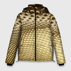 Куртка зимняя мужская Золотая сетка абстракция, цвет: 3D-черный