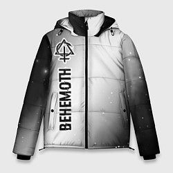 Мужская зимняя куртка Behemoth glitch на светлом фоне по-вертикали