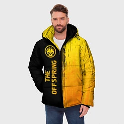 Куртка зимняя мужская The Offspring - gold gradient по-вертикали, цвет: 3D-черный — фото 2