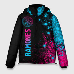 Мужская зимняя куртка Ramones - neon gradient по-вертикали