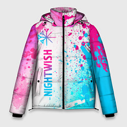 Мужская зимняя куртка Nightwish neon gradient style по-вертикали