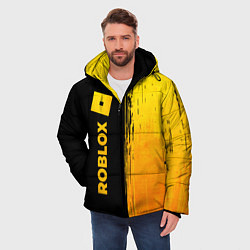 Куртка зимняя мужская Roblox - gold gradient по-вертикали, цвет: 3D-черный — фото 2