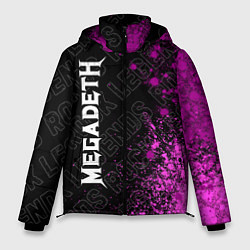 Мужская зимняя куртка Megadeth rock legends по-вертикали