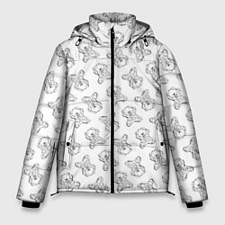 Куртка зимняя мужская Сончас у мишек - принт раскраска, цвет: 3D-светло-серый