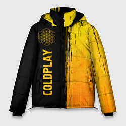 Мужская зимняя куртка Coldplay - gold gradient по-вертикали
