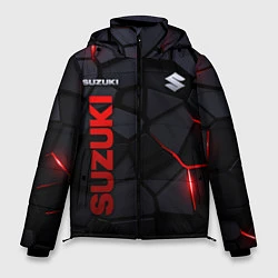 Куртка зимняя мужская Suzuki - плиты с эффектом свечения, цвет: 3D-черный