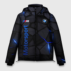 Куртка зимняя мужская BMW - плиты с эффектом свечения, цвет: 3D-черный