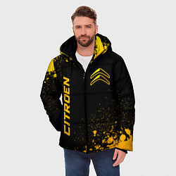 Куртка зимняя мужская Citroen - gold gradient вертикально, цвет: 3D-черный — фото 2
