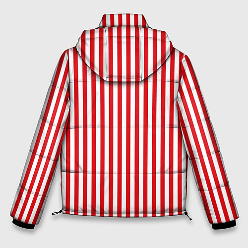 Мужская зимняя куртка Красная полоса / 3D-Светло-серый – фото 2