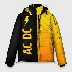 Куртка зимняя мужская AC DC - gold gradient по-вертикали, цвет: 3D-черный