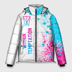 Мужская зимняя куртка Within Temptation neon gradient style по-вертикали