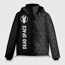 Мужская зимняя куртка Dead Space glitch на темном фоне по-вертикали